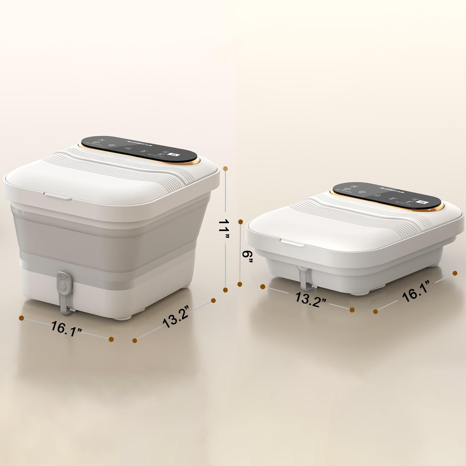 Idromassaggio per pediluvio Pieghevole con Calore, Touch Screen, Telecomando, rulli massaggianti, Timer, idromassaggio, Kit per Pedicure, pediluvio con Controllo della Temperatura, pediluvio