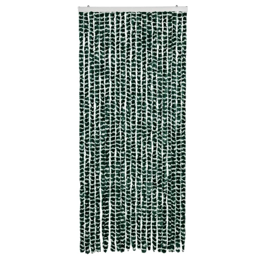 vidaXL Fliegenvorhang Grün und Weiß 90x200 cm Chenille