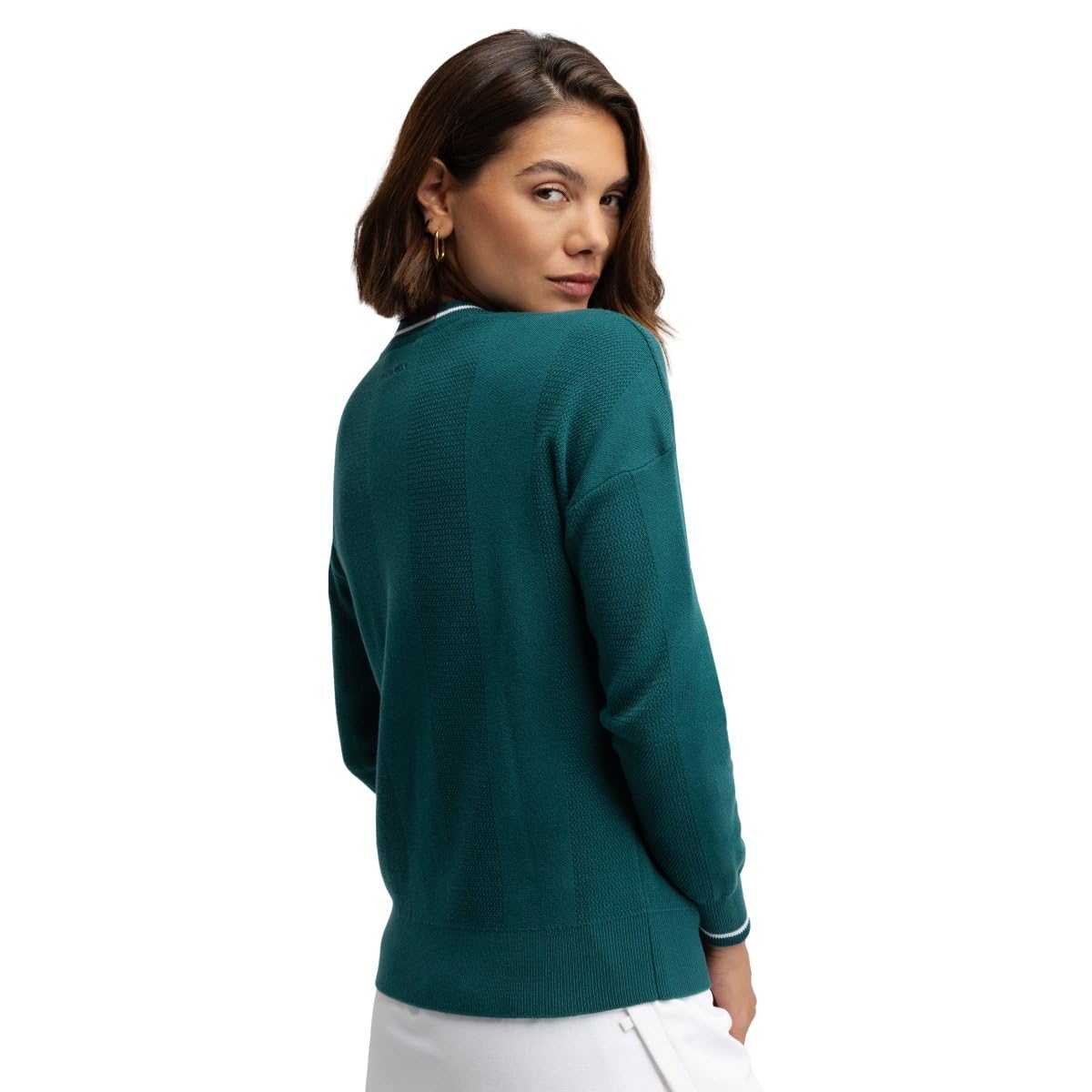 SIROKO Jersey Punto Golf Cuello de Pico Gimme Teal Verde