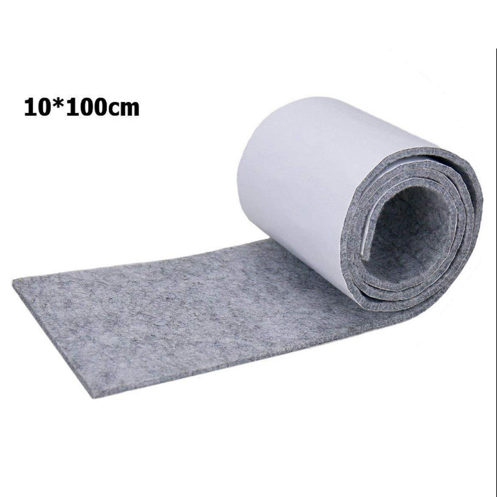 Juego de 5 rollos de fieltro autoadhesivos para superficies duras, tiras de fieltro resistentes, color gris claro