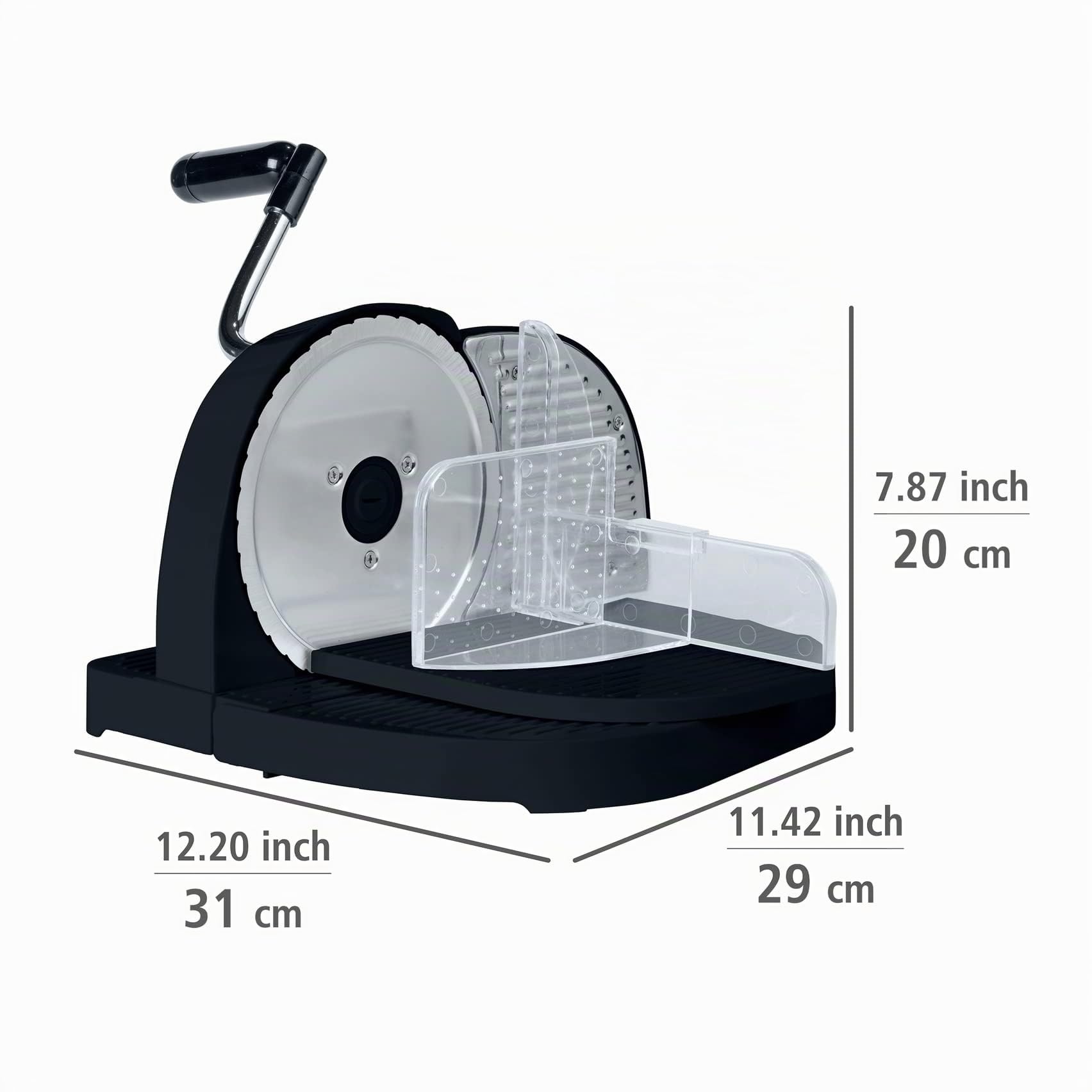 WENKO Cortadora de pan negra, cortapán de plástico con cuchillo de acero inoxidable, riel guía con soporte para restos y protección para los dedos, soporte firme gracias a la ventosa, 31 x 20 29 cm