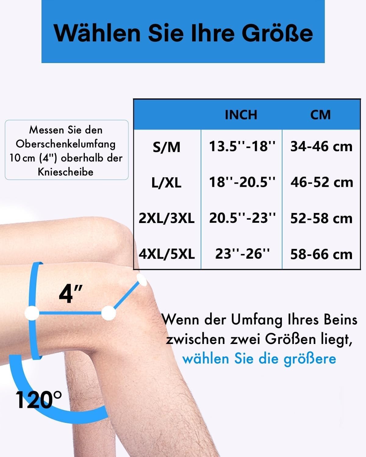 ABYON Ginocchiera Ortopedica, Regolabile Tutore Ginocchio con Stabilizzatori Laterali Rotulea Supporto Sportiva per Uomo e Donne Legamenti Rotula Menisco Artrite (4XL/5XL)
