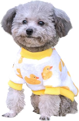 CuteBone Ropa de invierno para perros, abrigo de terciopelo grueso, traje de cachorro, pijama suave, ropa de gato LTMR04L