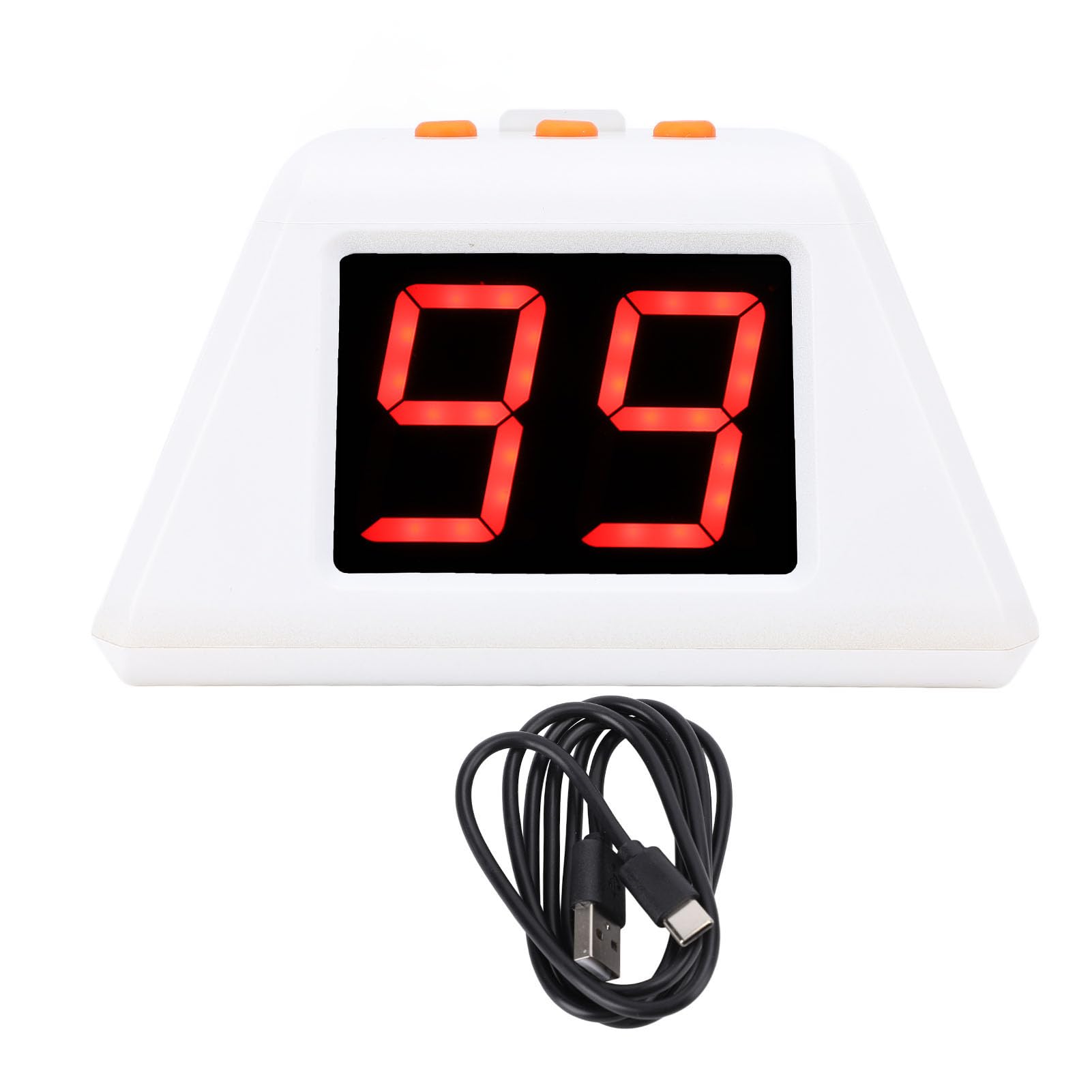 4-seitiger Digitaler Timer, 1,4-Zoll-LED-Bildschirm, 3 Voreingestellte Zeiten mit Summer, Ideal für Schach, Tischspiele und Countdown-Stoppuhr