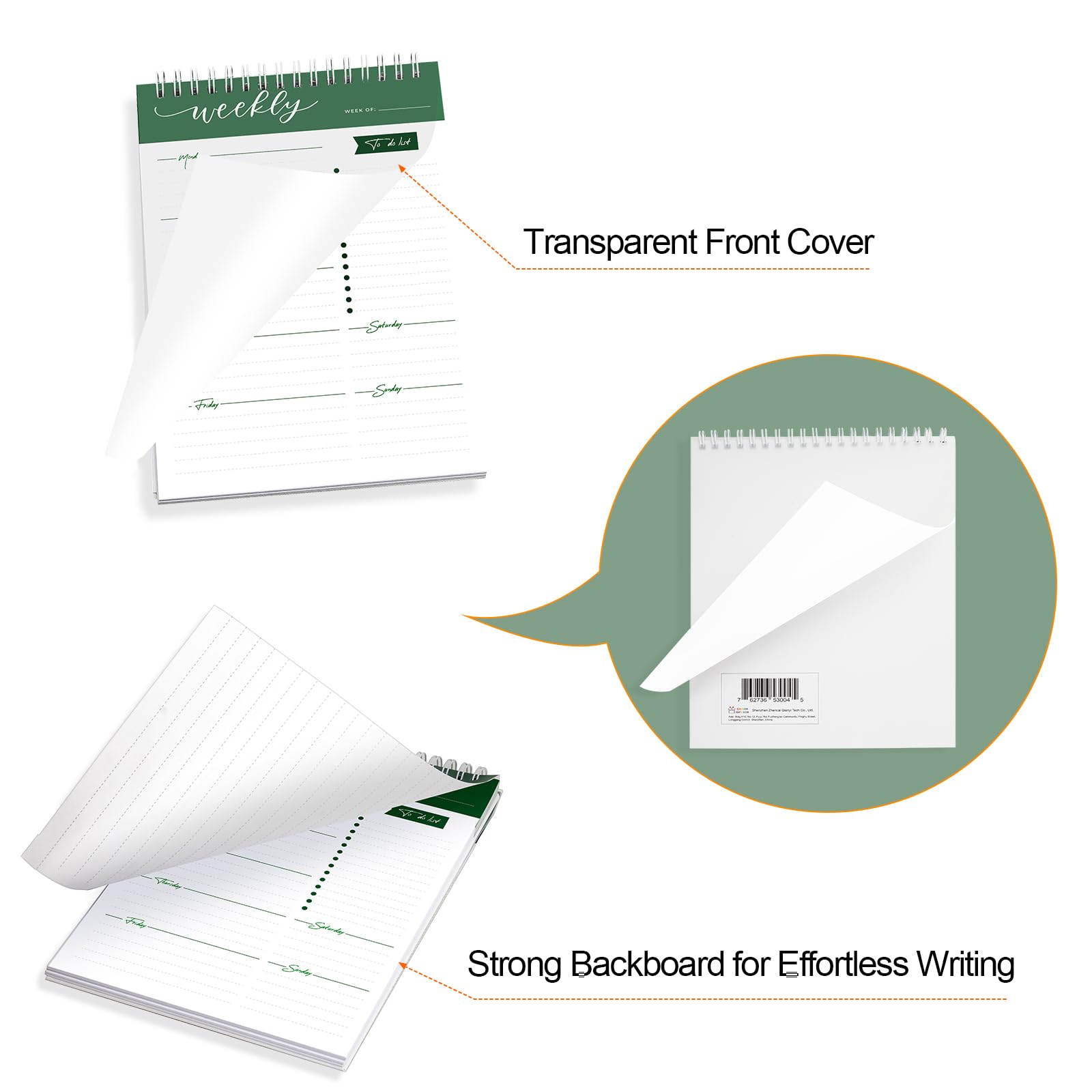 Planning Settimanale Da Tavolo, 52 Pagine B5 To Do List Pad, 17.6 x 25 cm, Planner Settimanale Scrivania，Planner Giornaliero，Blocchi Per Appunti Giornalieri Con Lista Delle Cose Da Fare, B5-DG