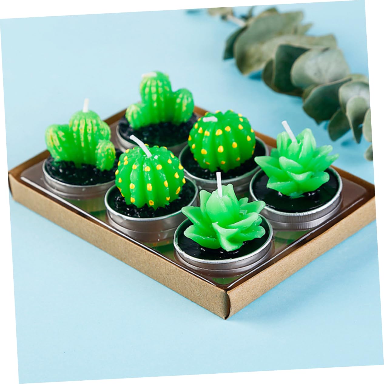 TOPBATHY 18pezzi Candela Decorativa Stile Succulento Per Decorazioni Di Matrimonio e Feste Candele Tealight Senza Fumi Per Spa e Casa Design Realistico e Versatile