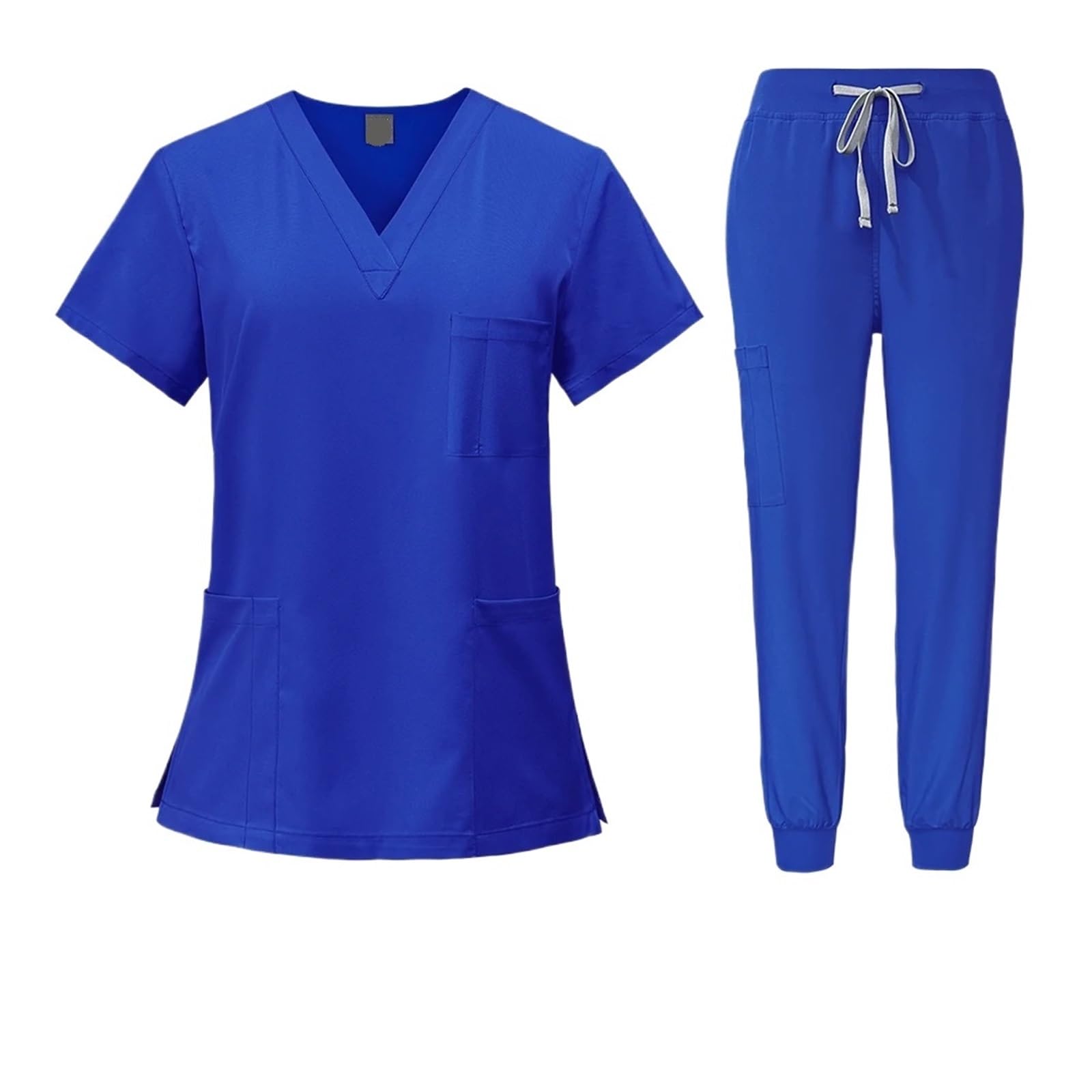 Uniforme Sanitario Mujer Uniformes quirúrgicos for Mujer, Conjuntos de enfermería, Top + pantalón, Uniformes médicos, Trajes salón Belleza clínico y Hospital(Blue,S)