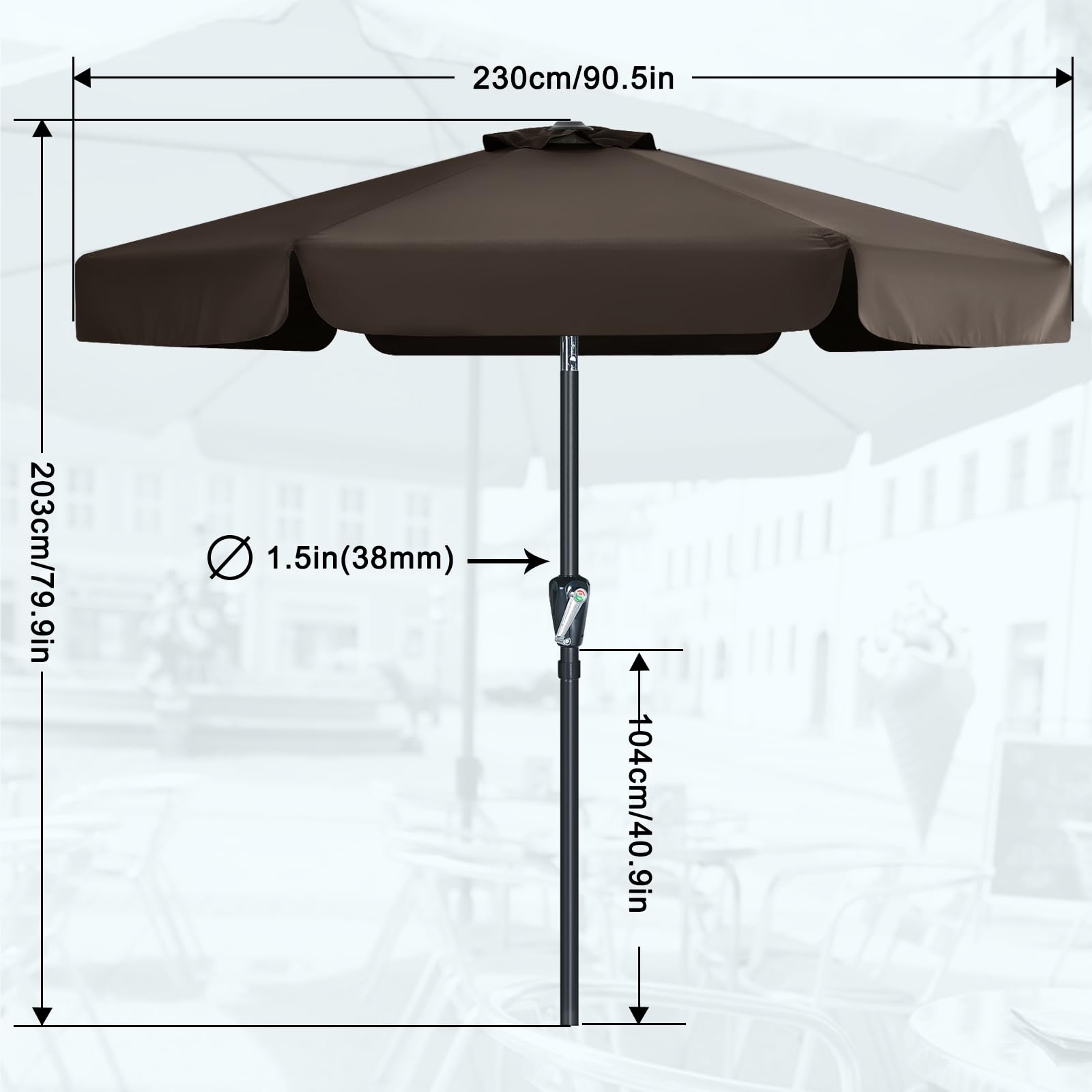 blue mesh patio umbrella 6' Round Beach Umbrella Navy Blue