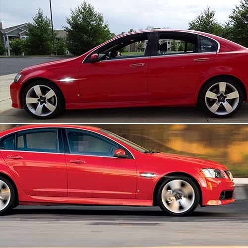 Miniatura 8 de Tonsya Para 2008 2009 Pontiac G8 - Luces de marcador lateral para guardabarros delantero luz de señal de giro luz blanca LED ahumada OEM