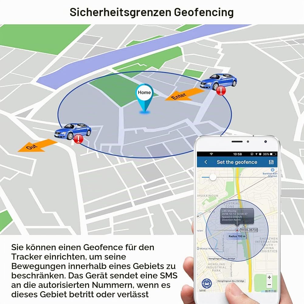 TKMARS 4G GPS Tracker Auto (10000mAh Akku), Magnetischer Peilsender für Live-Ortung & Diebstahlschutz, Echtzeit-Tracking & Geofence per APP/SMS, Anti-Verlust Ortungsgerät für Fahrzeuge, Ohne Abo-Zwang