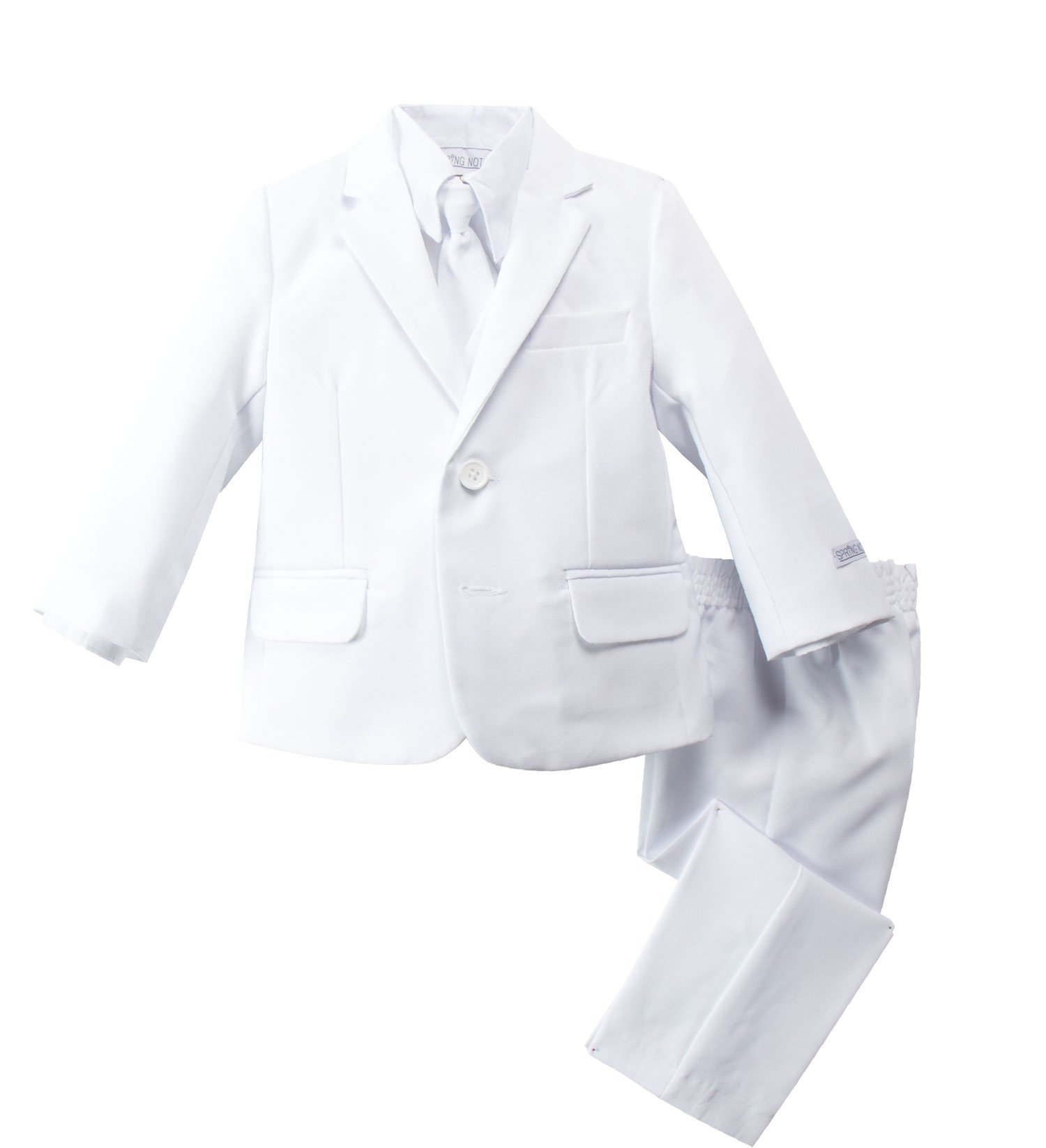 Spring Notion Baby Boys' Modern Fit White Suit Set 12M