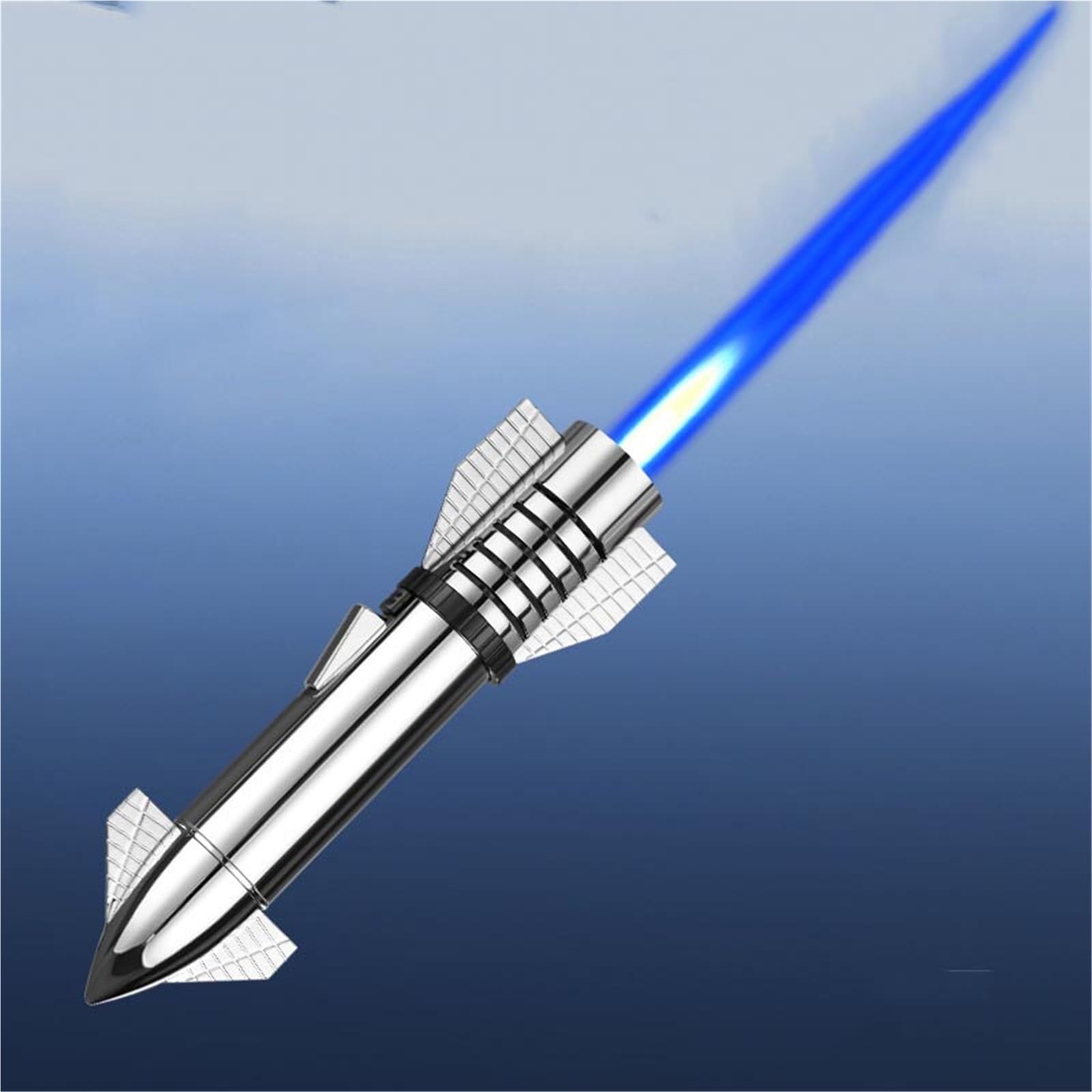Encendedor de llama azul, encendedor multifunción, encendedor de llama brillante con cerradura de seguridad, encendedor frío de llama tipo soplete a prueba de viento de gas butano recargable, adecuado