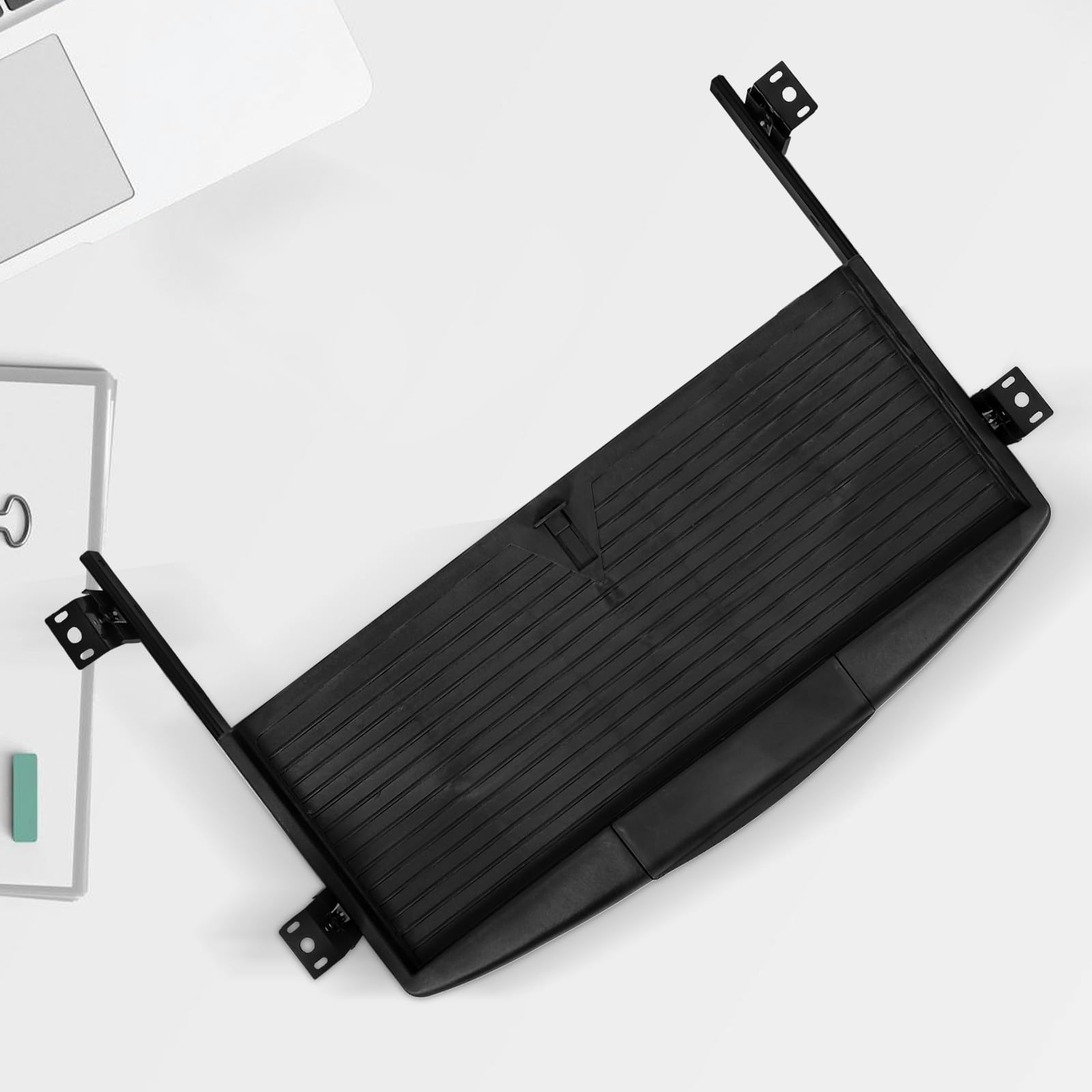 Supvox Tastaturablage Ausziehbar mit Kunststoff und Metall Schreibtischschublade zur Platzsparenden Aufbewahrung für Büro und Homeoffice Arbeitszimmer