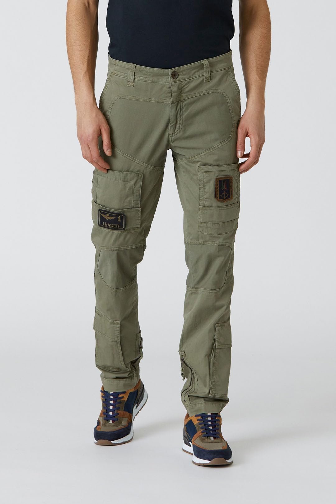 Aeronautica Militare Pantalón Anti-G Flechas Tricolori PA1387CT Hombre Cargo Bermudas Sudadera
