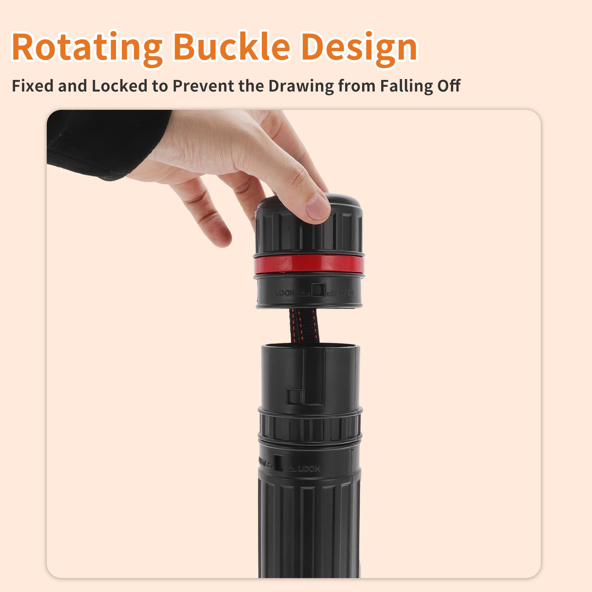 Rouleau à Poster Télescopique Tube À Affiche Extensible, Tube de Rangement de Document Imperméable 46-70 cm