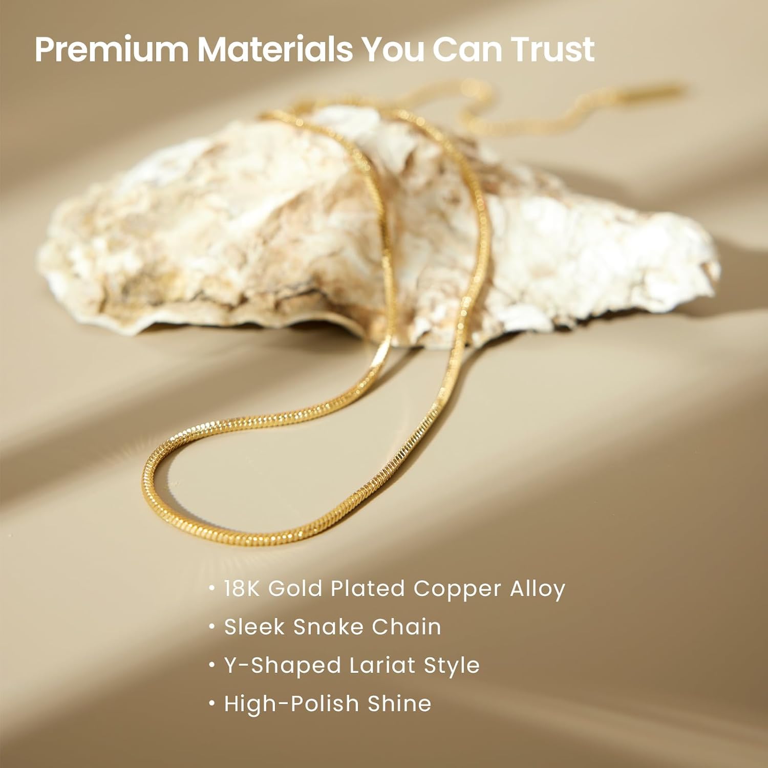 ARSIS 18K Gold Plated Herringbone Necklace Snake Chain Choker Dainty Layered Hypoallergenic Jewelry Gift for Women