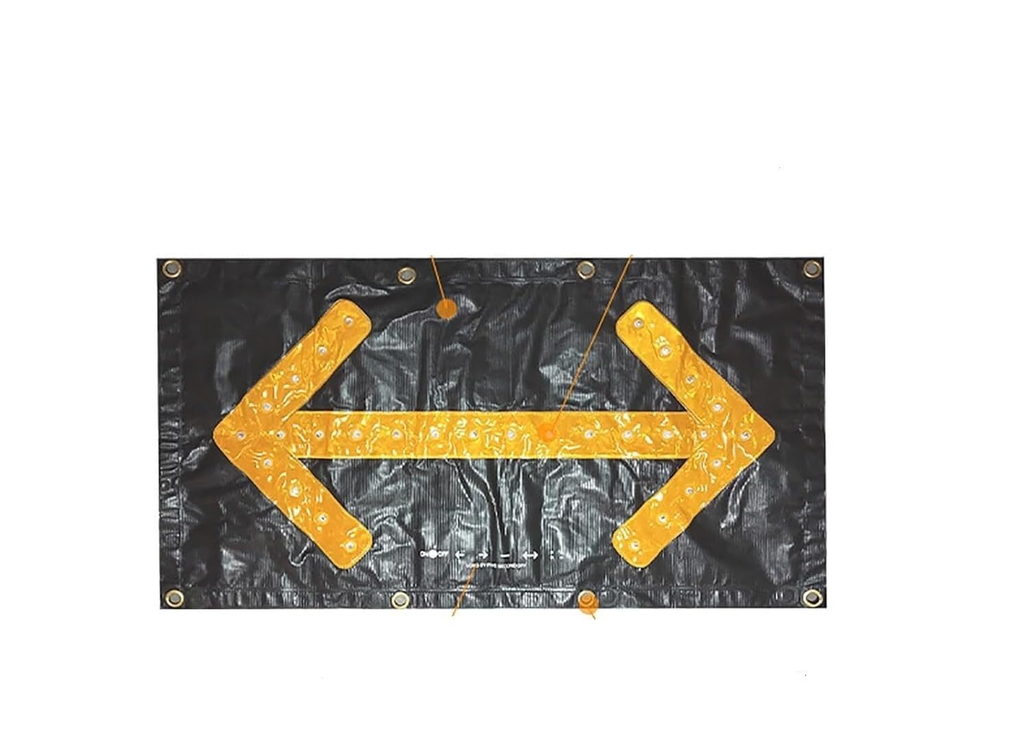 Luz de guía de tráfico magnética plegable de 18" x 33,5" - Señal de flecha de tráfico LED for mantenimiento de carreteras y señales de emergencia
