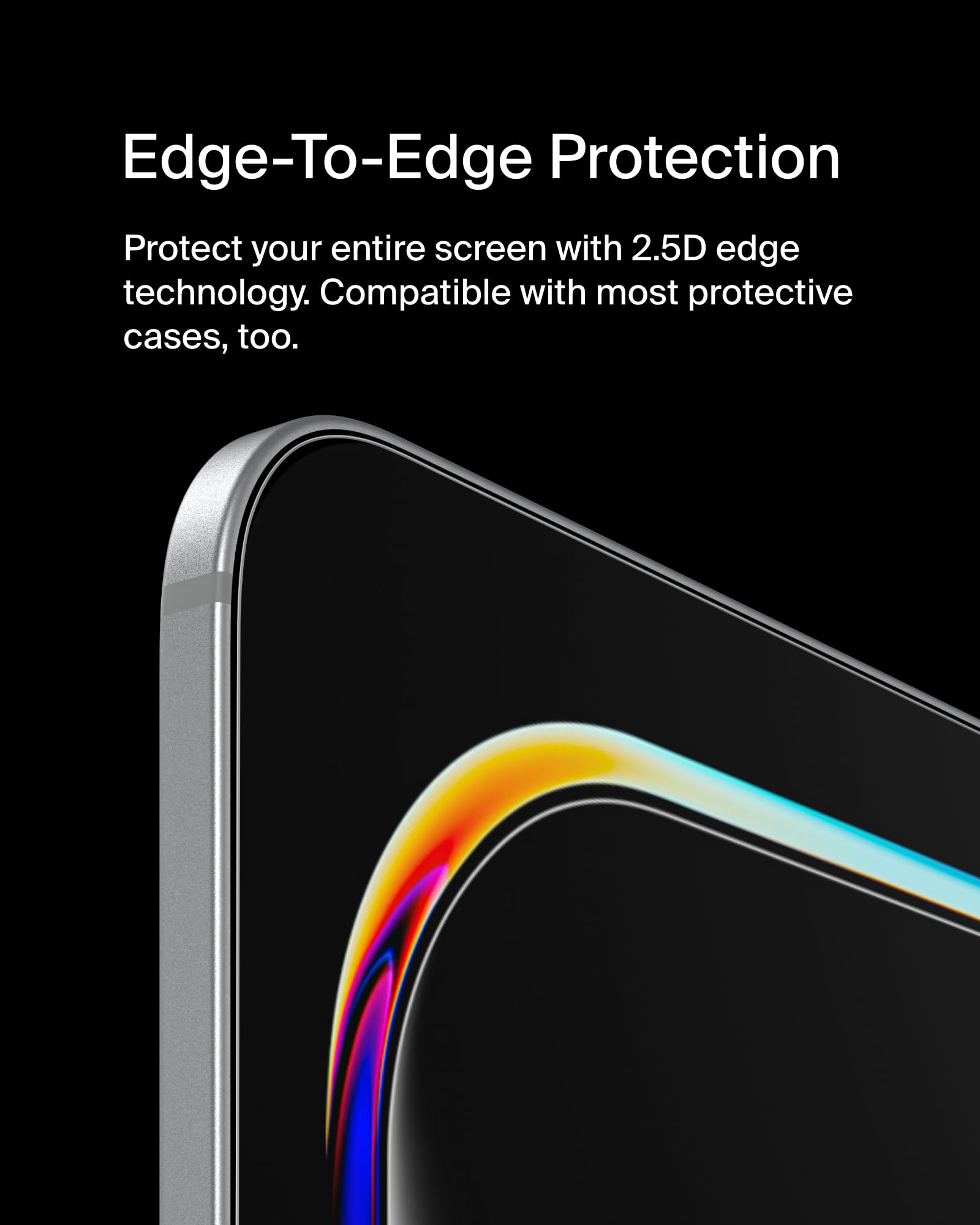 Belkin ScreenForce - Pellicola proteggi schermo in vetro temperato per Apple iPad Pro 11" di settima generazione, sottile, extra resistente, antigraffio, facile installazione, compatibile con custodia