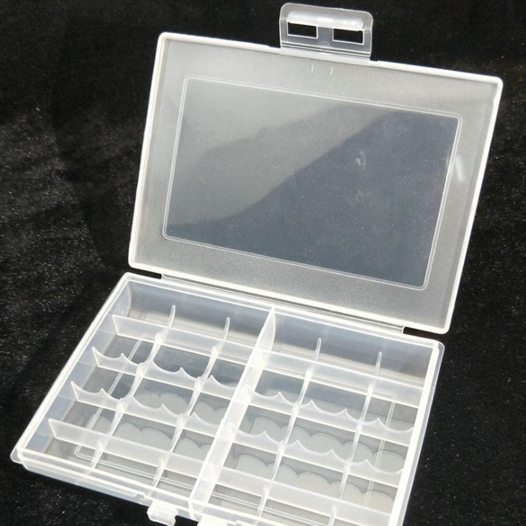 Clear AA/AAA Plastic Battery Storage Case/Organizer/Holder Holds 10x AARechargeable Batteries-picture-28