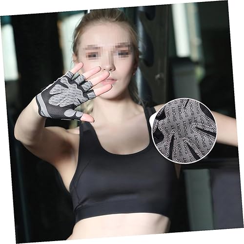 Miniatura 2 de Women Sports Half Finger Training Gloves with Anti-Slip Silicone Palm Breathable Sweat-Absorbing Fitness Gloves for Weightlifting and Dumbbell