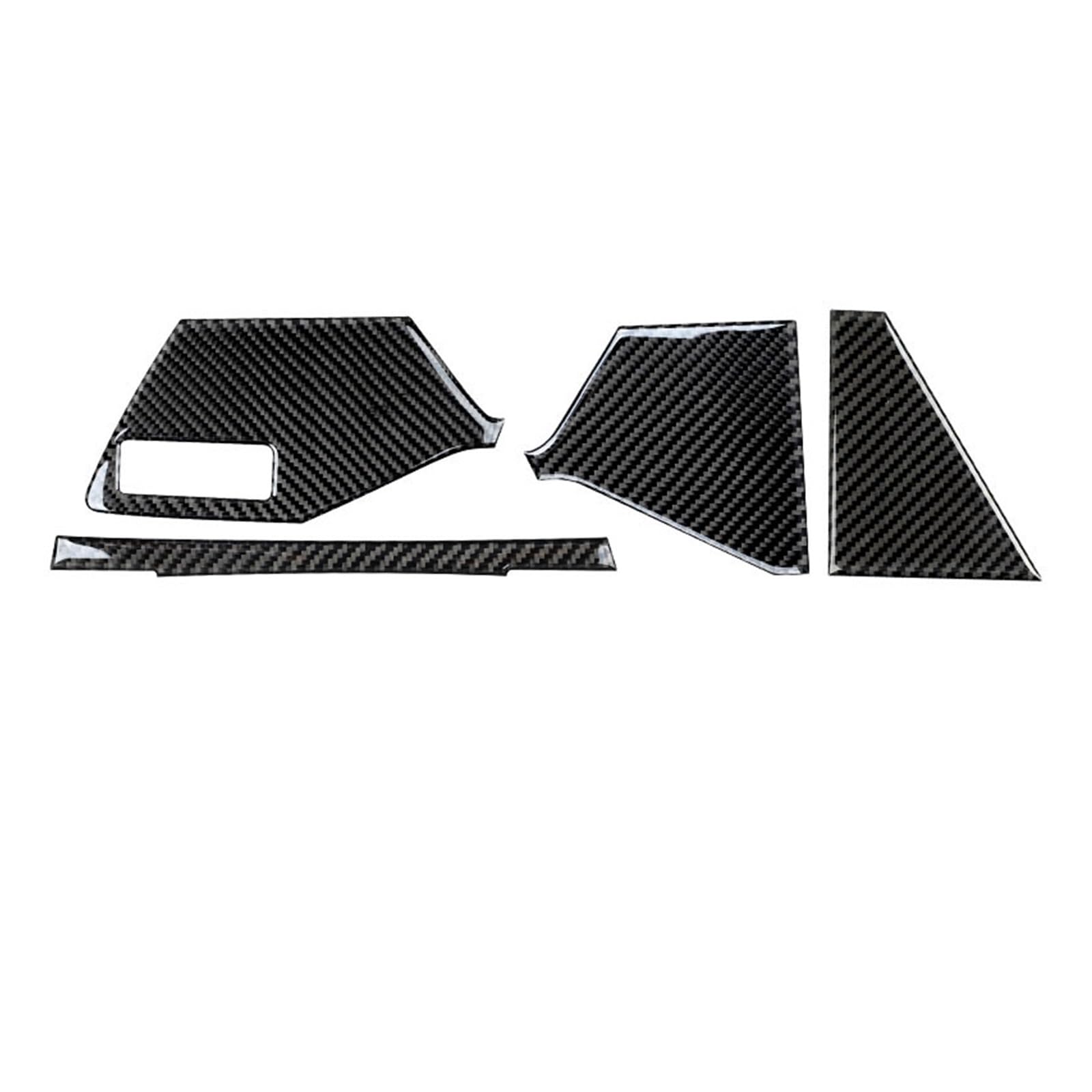 Car Trim Interior for A3 S3 8Y 2021-2025 RHD LHD Car Central Control Instrument Interior Trim Soft Carbon Fiber Sticker Interior Mouldings(LHD Black)
