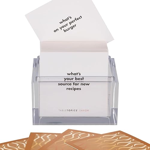 Miniatura 2 de TableTopics Saborea el juego de cartas de pregunta 135 tarjetas de inicio de conversación para compartir tu pasión por la comida y la cocina con