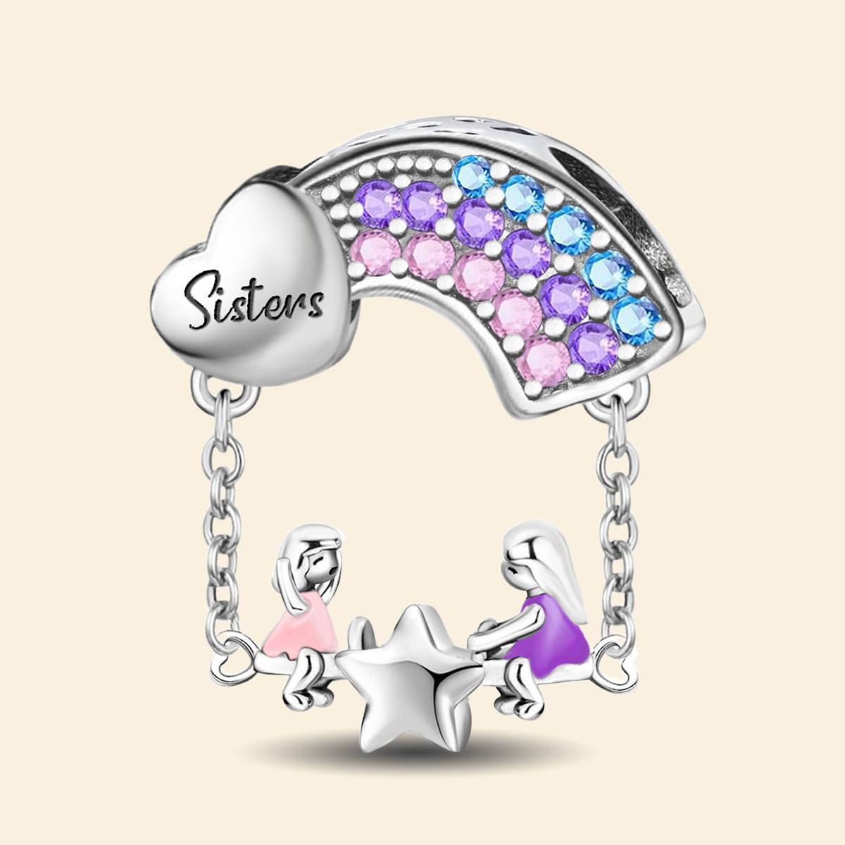 1 Pieza Abalorio de Plata con Dije de Té de la Tarde Elegante Apto para Mujeres Fabricación de Joyas DIY y Combinación de Atuendo Diario Decoración de Joyería Regalo Para Mamá, 10*23.08mm, Plata, Sin