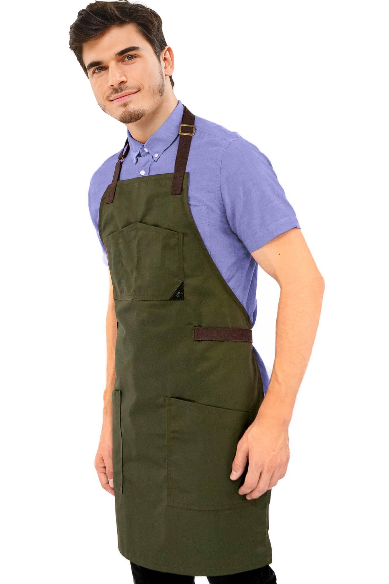 Sponsored Ad – Chef Apron - Professional Twill or Denim - Cotton Straps - Extra Pockets