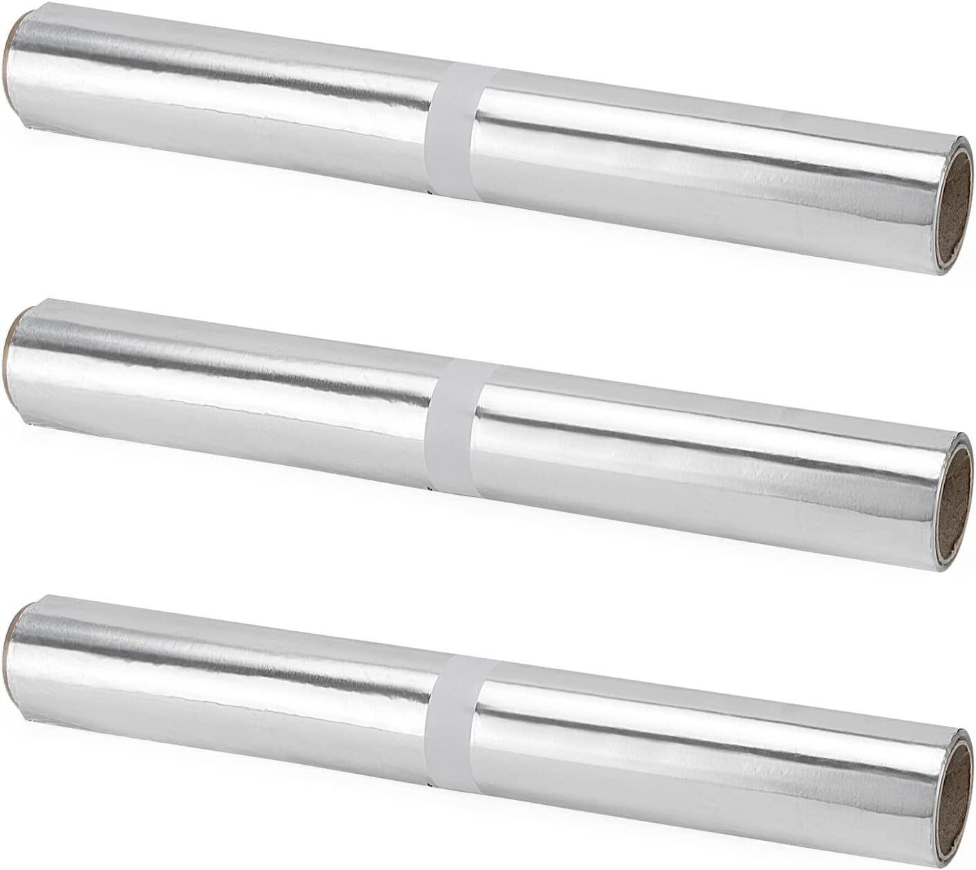 JAPCHET 3 Pack 30cm x 20m Kitchen Foil Roll Refill, Aluminum Tin Foil