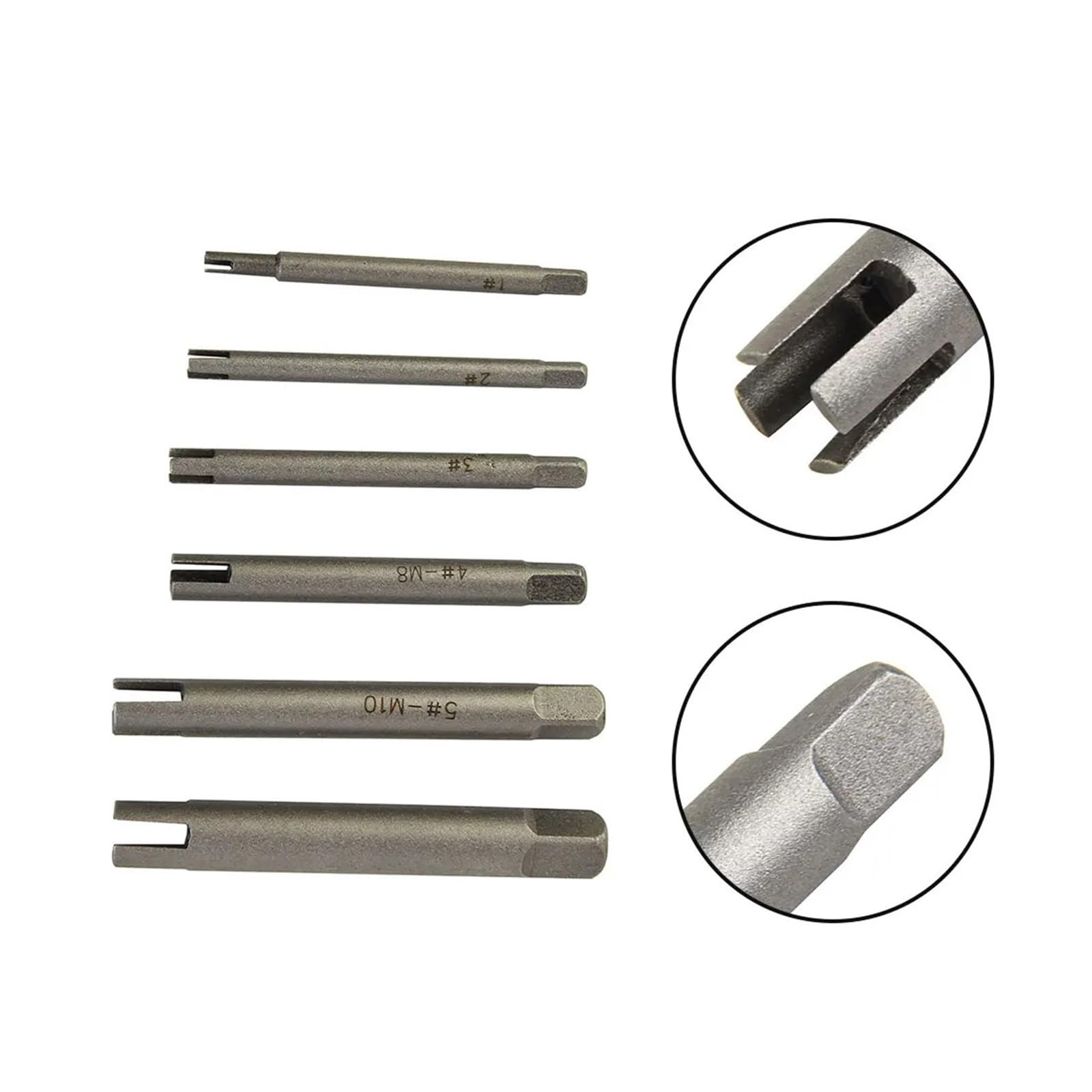 Estrattore a rubinetto Set da 6 pezzi - Rimuovi viti danneggiate e spanate, estrattore for maschi, guida for la rimozione di teste rotte, chiave inglese e punta da trapano