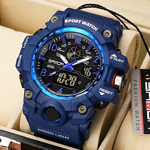 KXAITO Men's Watches Sports Outdoor Waterproof Military Wrist Watch Date Multi Function Tactics LED Alarm Stopwatch3