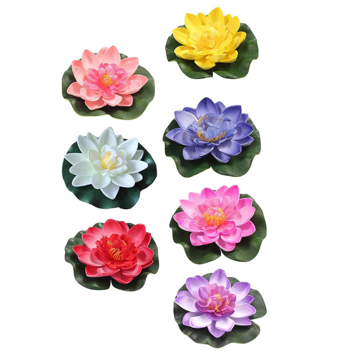 HOOTNEE 7pcs Lotus Decoration Rose Decor Plants for Outside Faux Greenery Leaf Plant Flowers for Decoration False Lotus Leaves Lotus Adornment for Pool Artificial Lotus Decor Pool Decor 7c