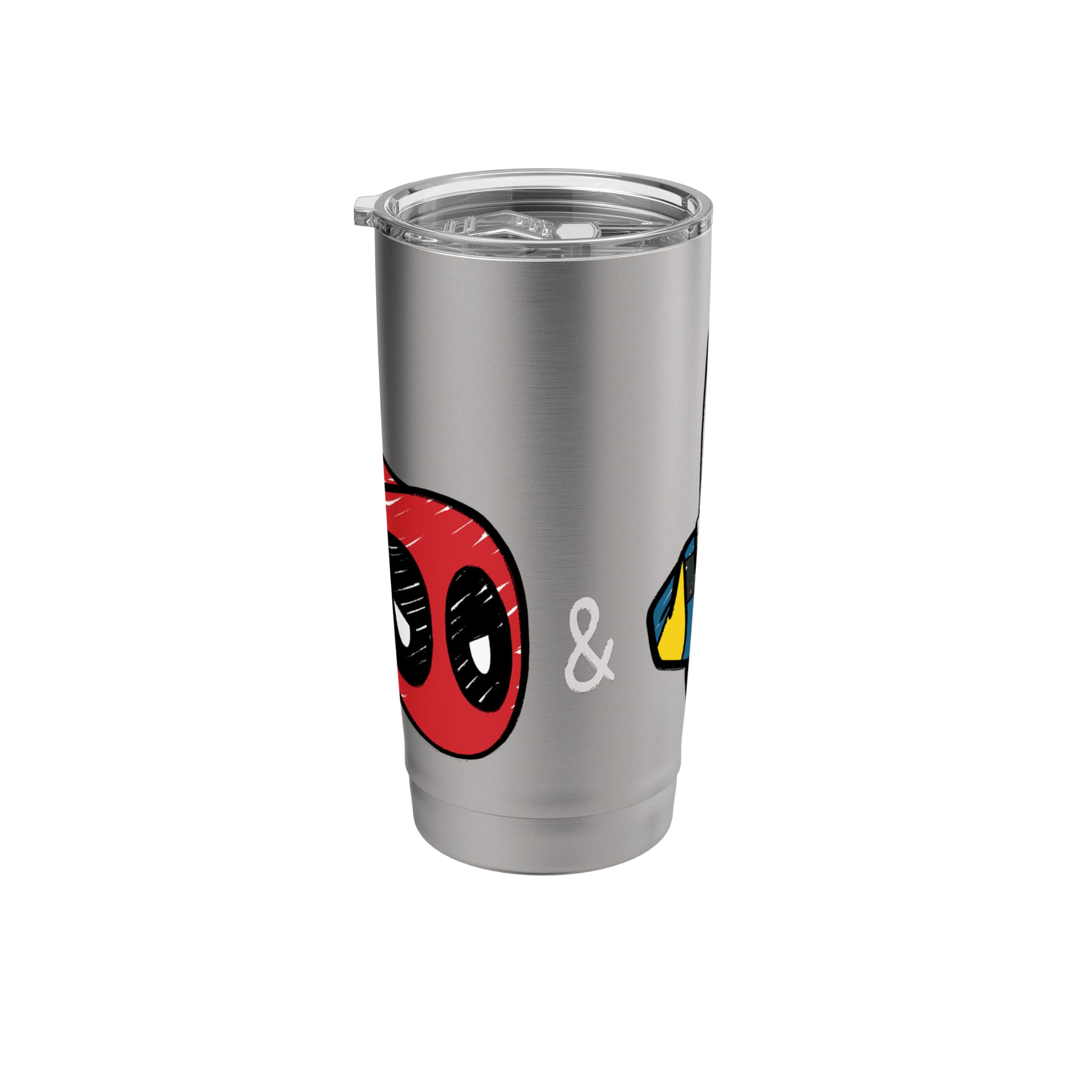 Marvel Studios Deadpool & Wolverine Mask & Claw Emoji Icons Stainless Steel Insulated Tumbler