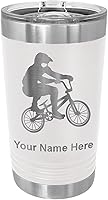 Vista 14 de LaserGram Vaso de pinta aislado al vacío de 16 onzas, conductor BMX, grabado personalizado incluido (negro)
