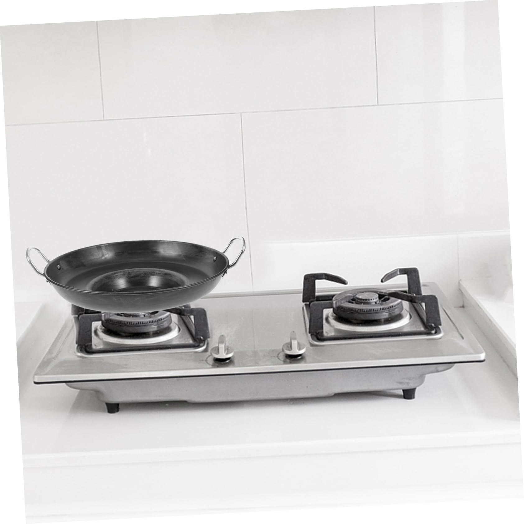 Ciieeo Sartén Multiusos Antiadherente de Hierro Cóncava para Crepes, Mango Antiescaldamiento, Adecuado para Cocina y Familia