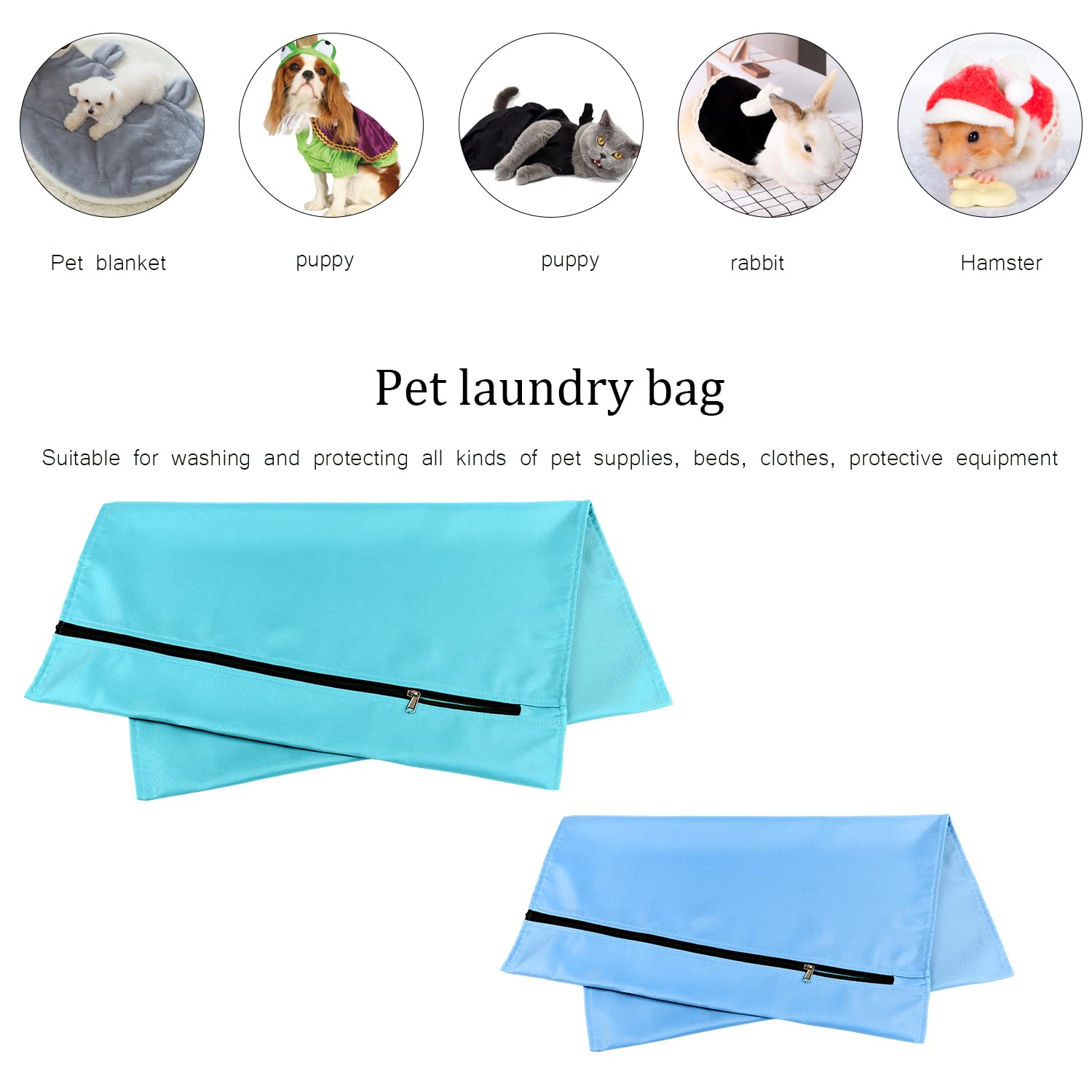 2 Stück Wäschesäcke für Haustiere, Wäschesack für Haustierkleidung, Wäschesack für Hunde und Katze Handtücher, Decken, Spielzeug