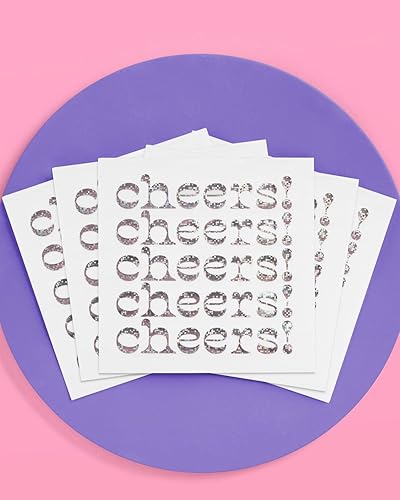 Miniatura 5 de xo, Fetti Servilletas iridiscentes de alegría  3 capas, 50 piezas  Decoraciones de despedida de soltera, decoración de fiesta de cumpleaños de