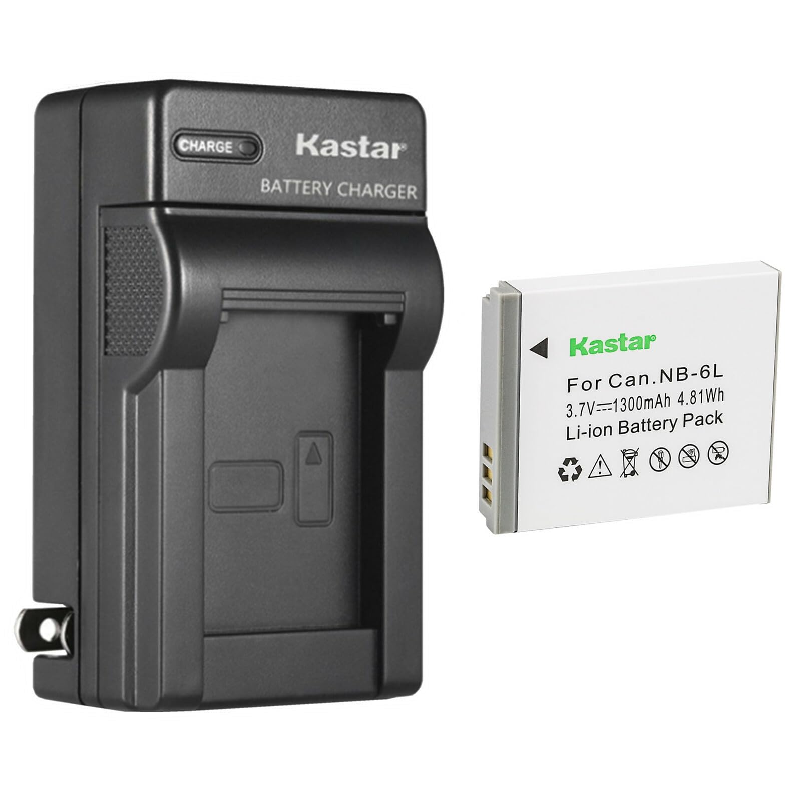 Kastar 1-Pack NP-6L Battery and AC Wall Charger Replacement for Minolta MND20 44 MP / 2.7K, Minolta MND23 48MP Auto Focus 4K Ultra HD Selfie, Minolta