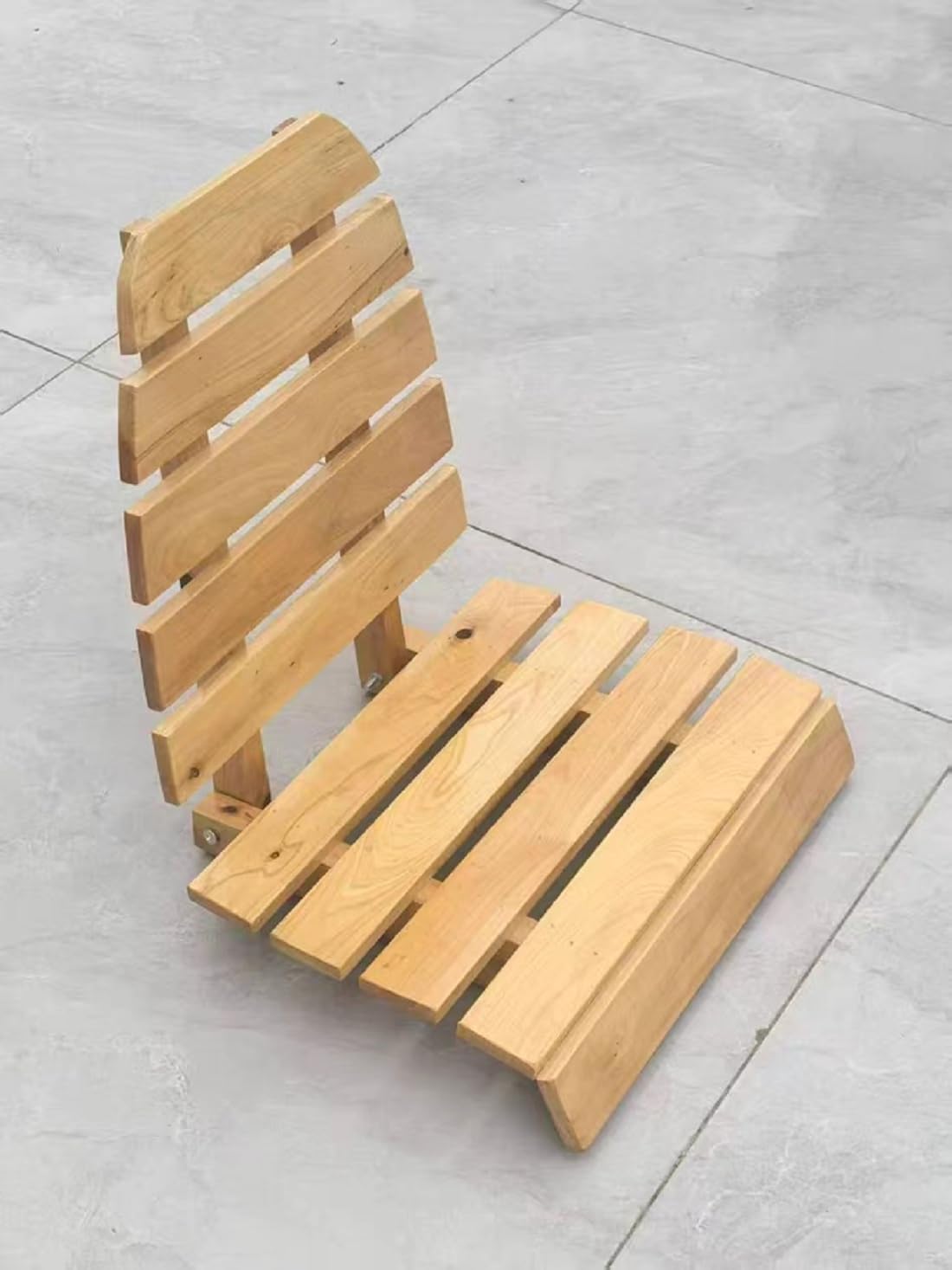 Foldable Sauna Backrest,Bathtub Stool,with Backrest Sauna Chair, with Non-Slip Pads, Suitable for Infrared Sauna Backrest and Barrel Sauna Backrest, Ergonomic Design