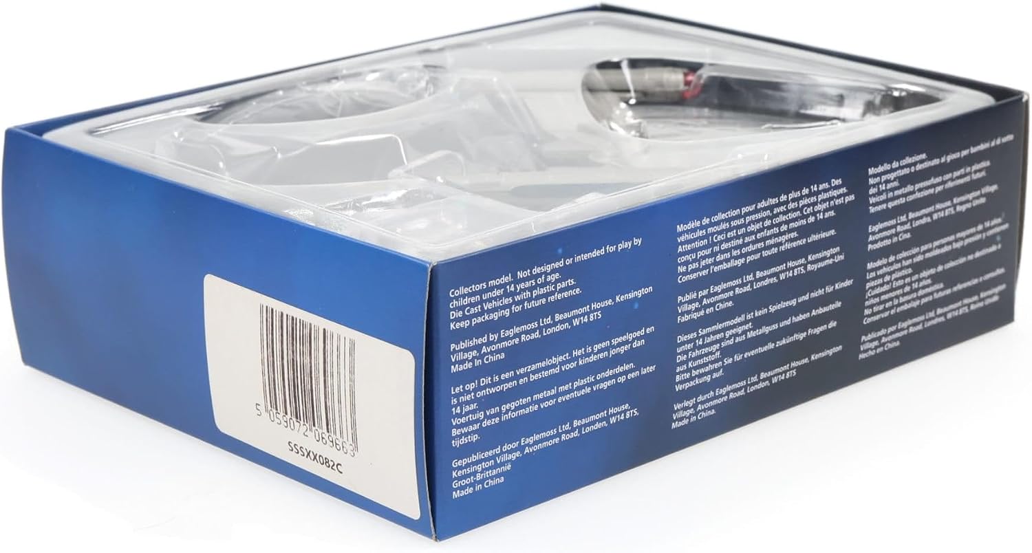 Star Trek Warp Delta Starship Replica | Die-Cast & ABS Plastic | Tabletop Display Model | Gray