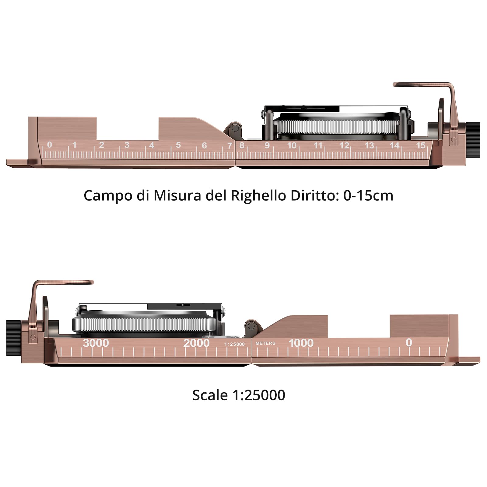 Anbte Bussola Militare,Navigazione Professionale Impermeabilee Luminosa con Clinometro e Livella a Bolla-Portatile Bussola in Metallo per Campeggio/Geologia/Escursionismo con Custodia