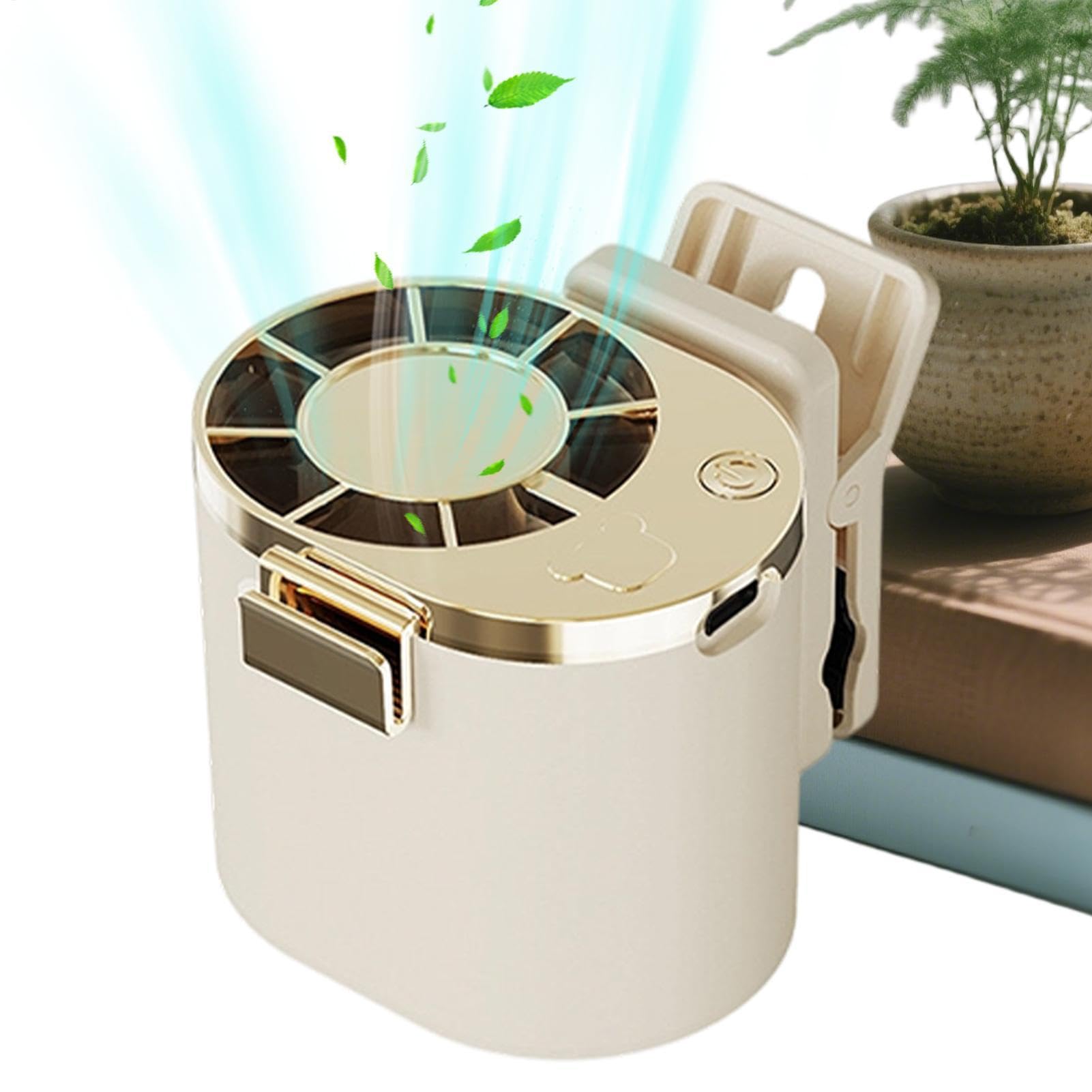 Ventilador recargable con pinza, diseño sin aspas giratorio para ciclismo y camping