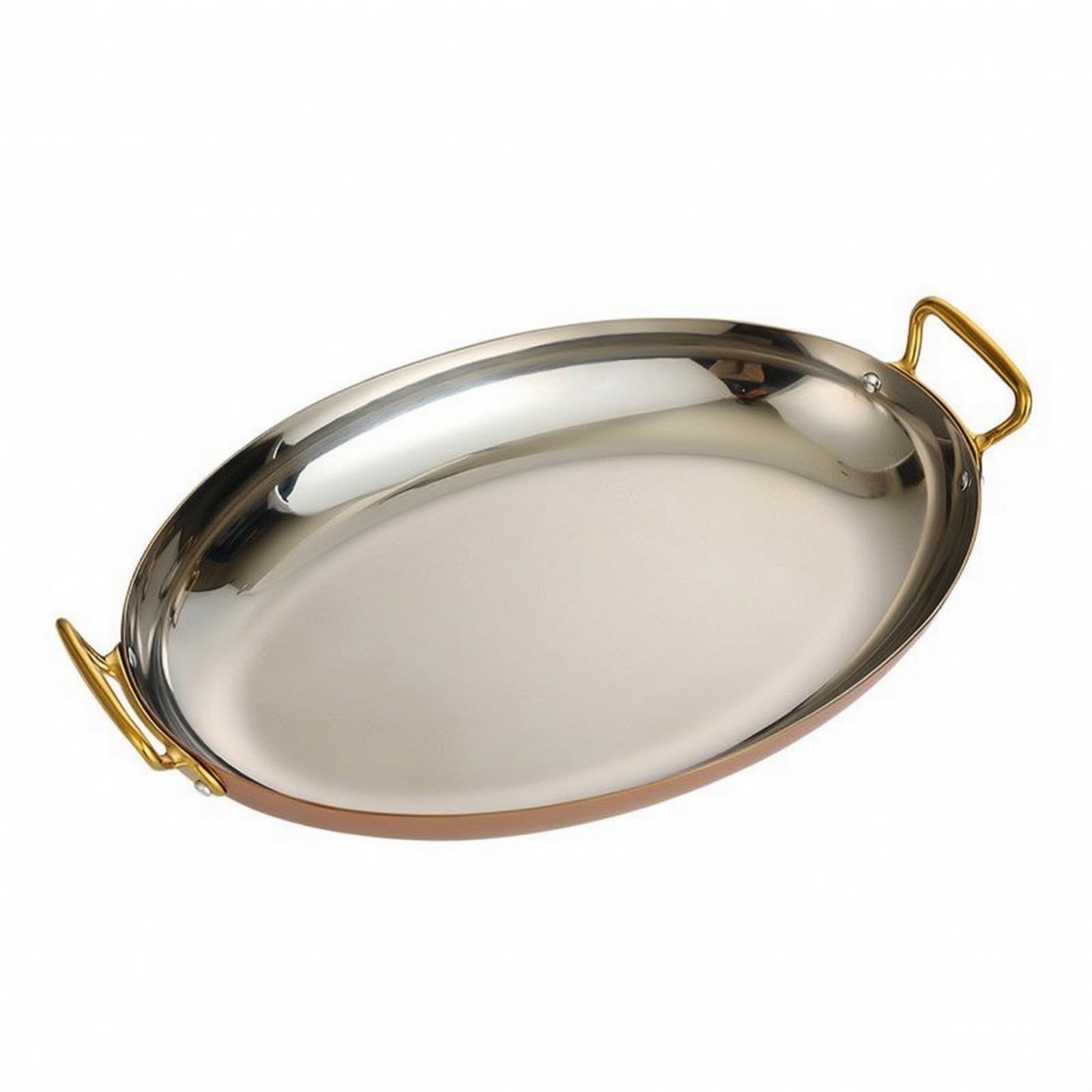 Padella con Manici Resistente | Lucido, Padella da Ta, Multiuso, per Ristorante, 40x26x5cm