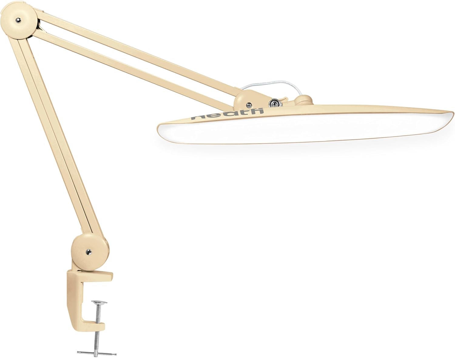 Neatfi XL 2200 Lumens 24W LED Desk Lamp with Clamp - Shadow-Free Task Lighting | 4-Level Dimming | Home Office & Crafts Use | 20-Inch Wide Head (Non-CCT, Gold)