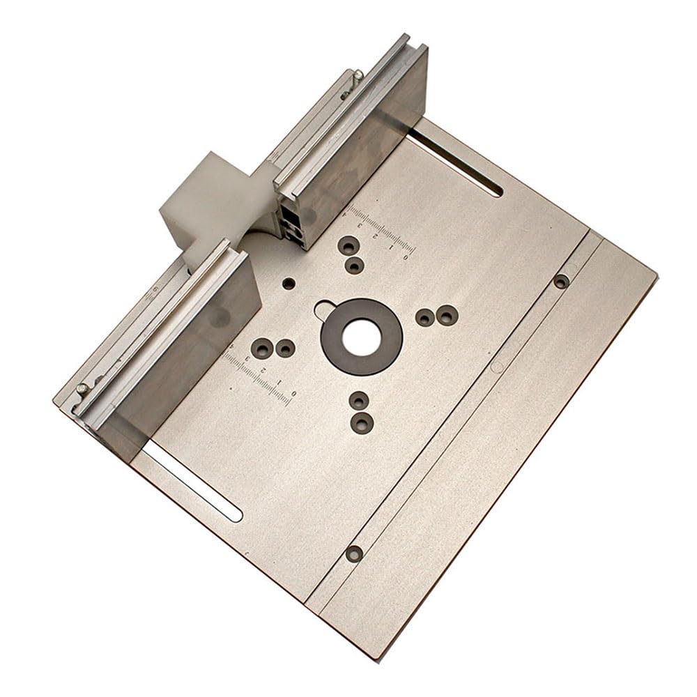 Piastra Di Inserimento in Alluminio per Tavolo da Fresatrice con Goniometro, per Banchi da Falegnameria, Sega da Tavolo, Rifilatrice Multifunzione,China per Incisione/D2