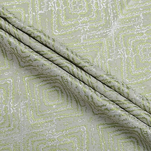 Image of Homestan Jacquard Woven Long Door Curtains 9 Feet Long Set of 2 for Home Decor (9 X 4 Feet, Green)