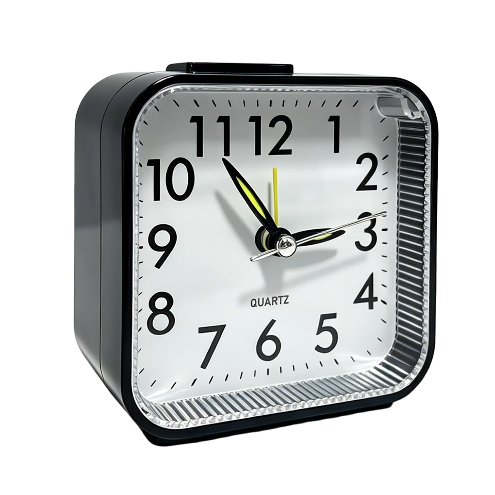 Liravonte Silent Small Alarm Clock for Bedside, Non-Ticking Analogue Clock Alarm with Night Light & Snooze, Battery Operated Travel Alarm Clock, Compact Small Clock for Bedroom, Kids & Seniors