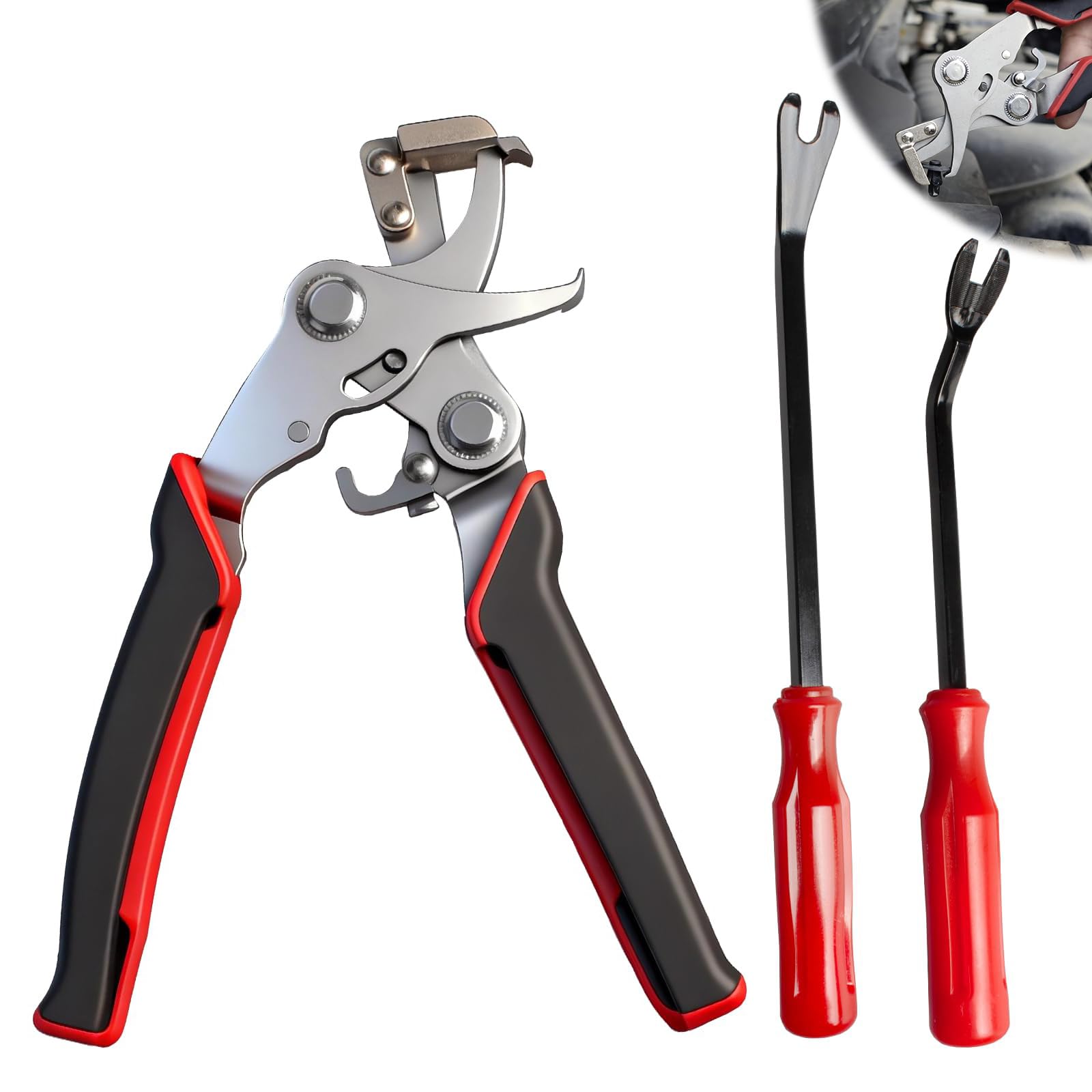 Multipurpose Auto Trim Removal Pliers & 2 Erosion Resistant Clip Extractors Easy to Use for Smooth Detaching Process Auto Interior Trim Tool