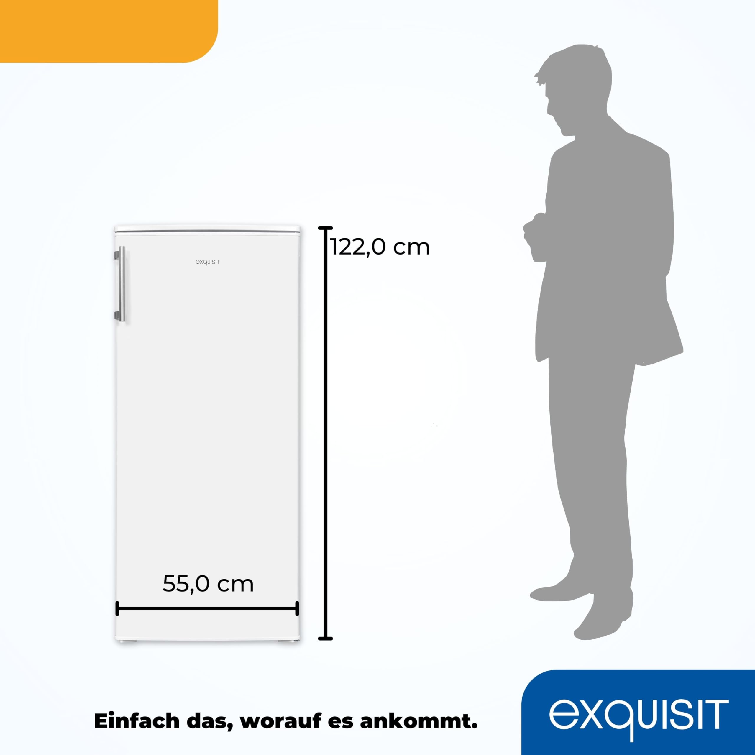 Exquisit Kühlschrank KS185-4-HE-040E Weiß - 190 l Standkühlschrank