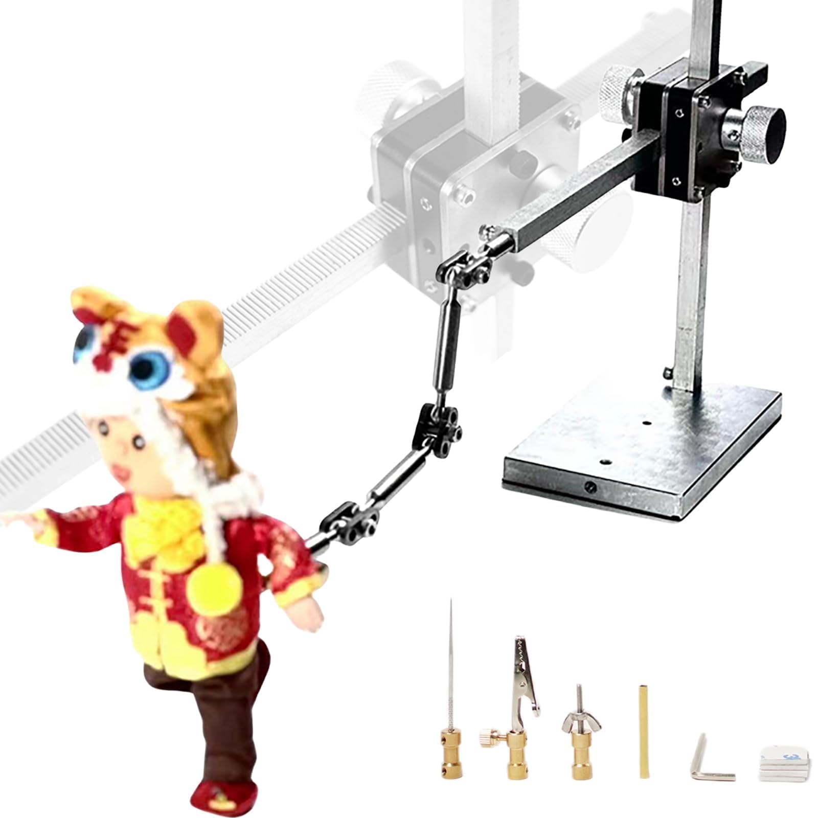 Zestaw armatury Stop Motion, system olinowania do lekkich lalek, stojak do strzelania makro, maksymalne obciążenie 100 g, ramię 25 cm